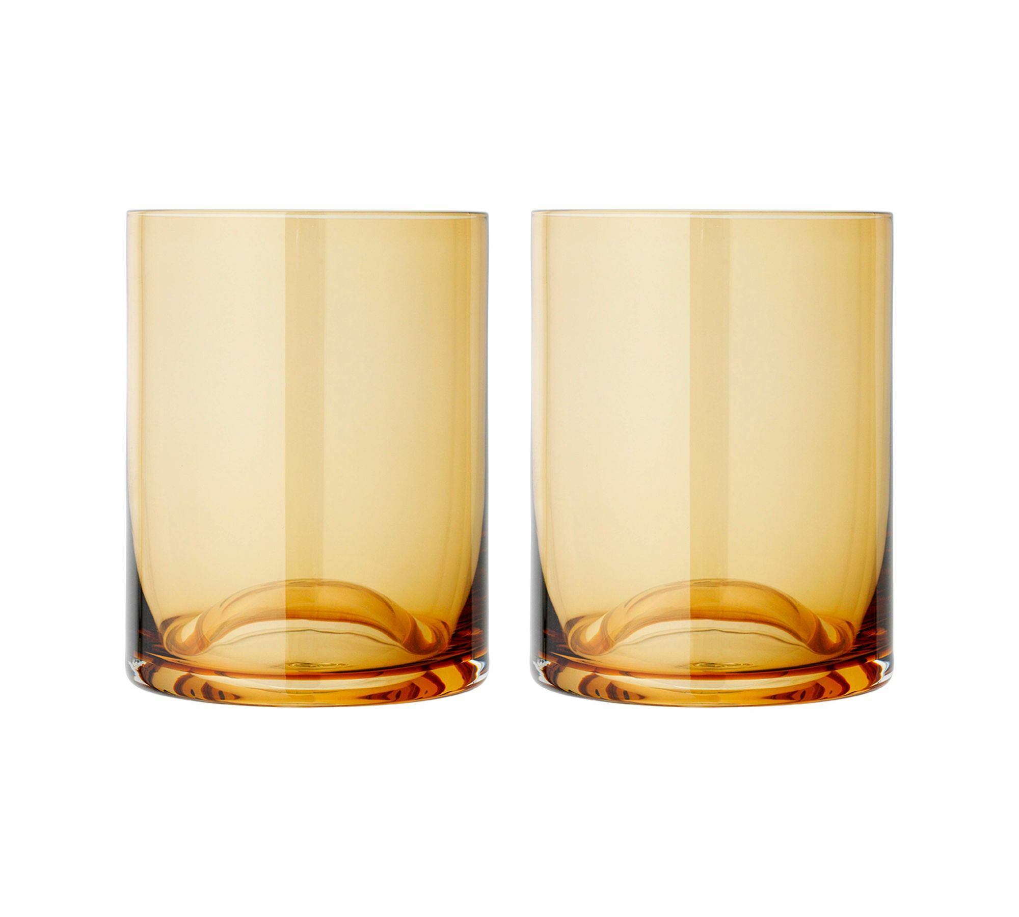 2x Trinkglas Wave Glas Gold 1