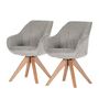 2x Drehsessel Cord Hellgrau 0