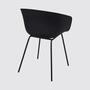 2x Garden chair plastic black 3