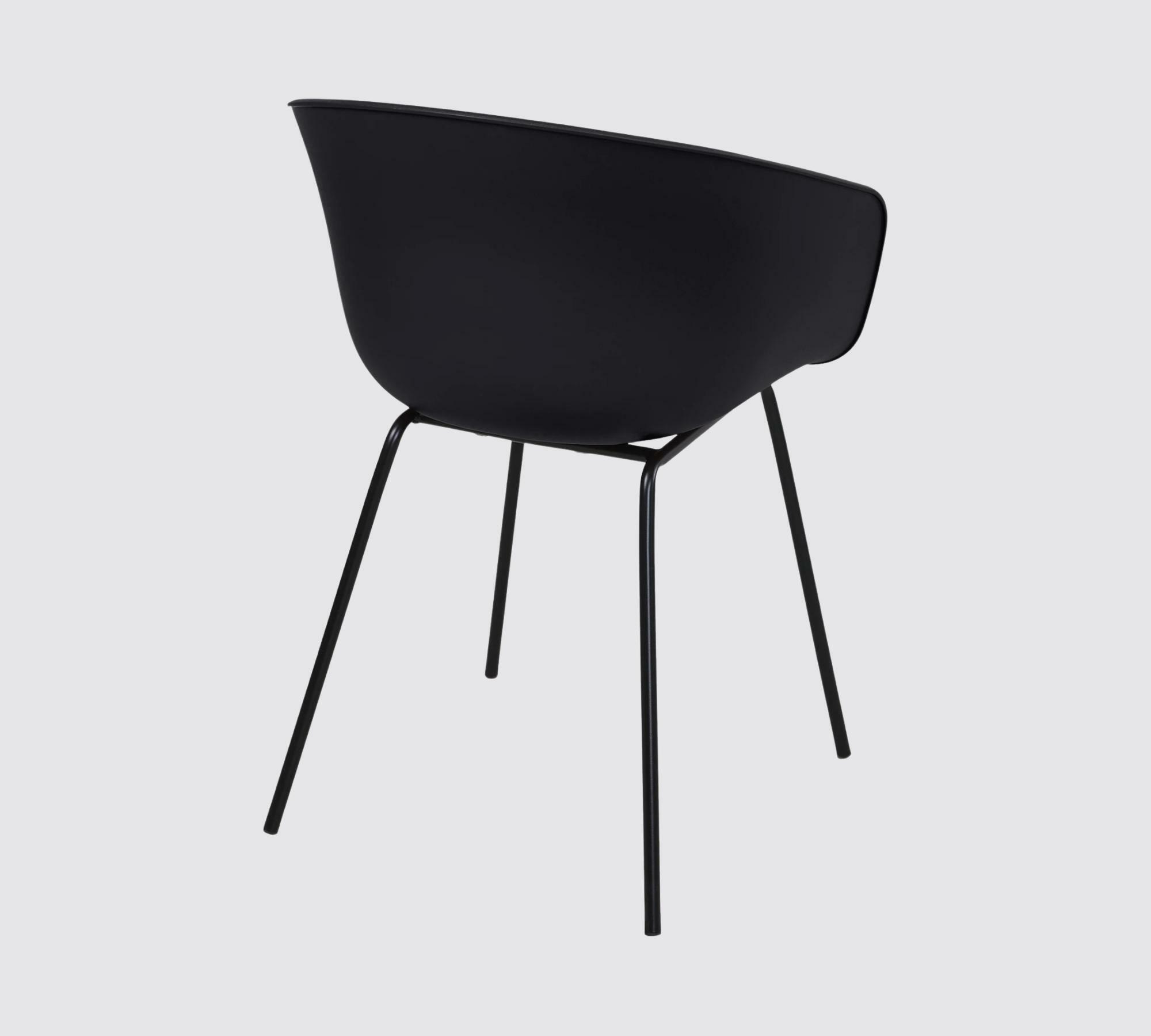 2x Garden chair plastic black 3