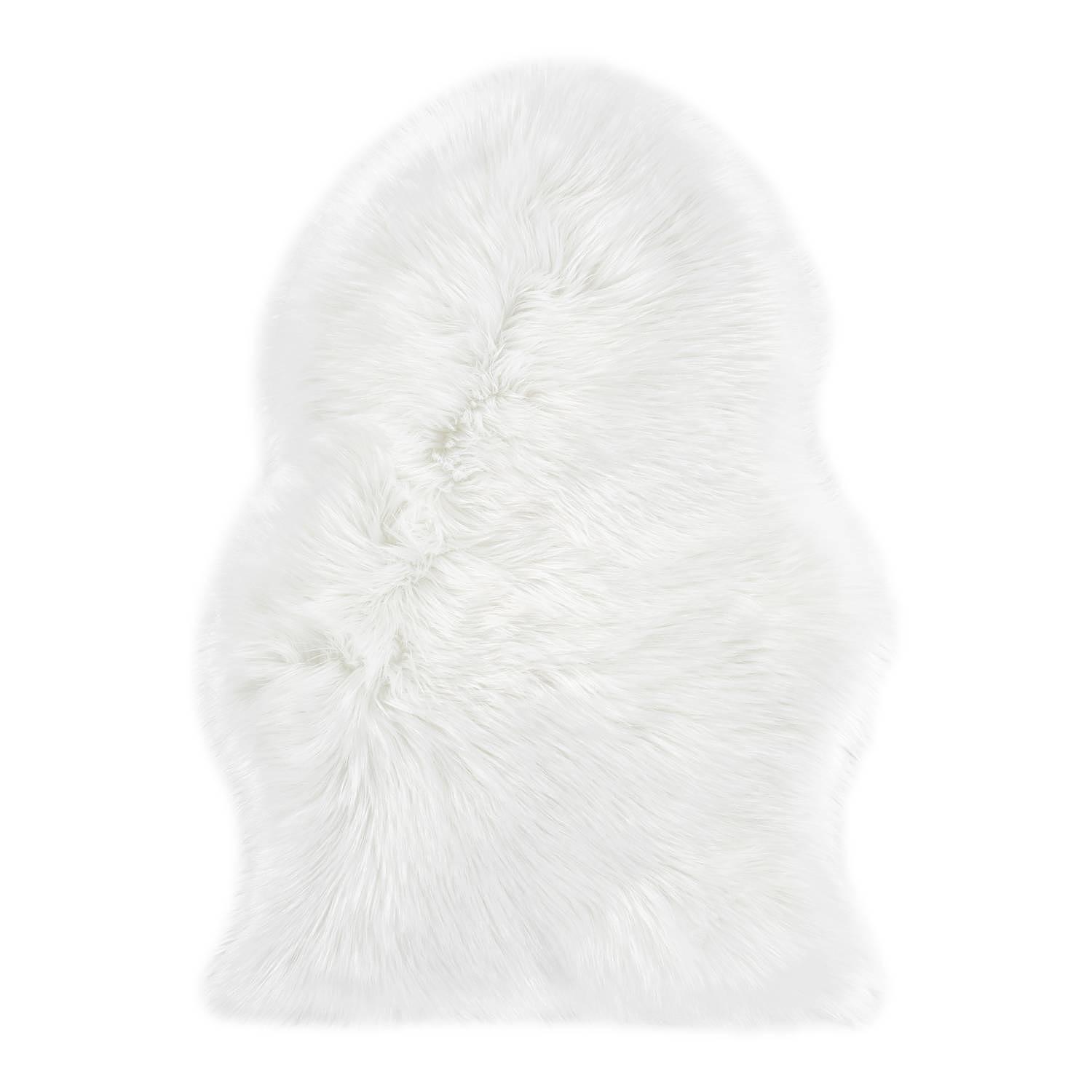 Fellteppich Ovium Acryl / Polyester Weiß 0