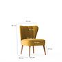 Layla Ohrensessel Holzfurnier Gold 5