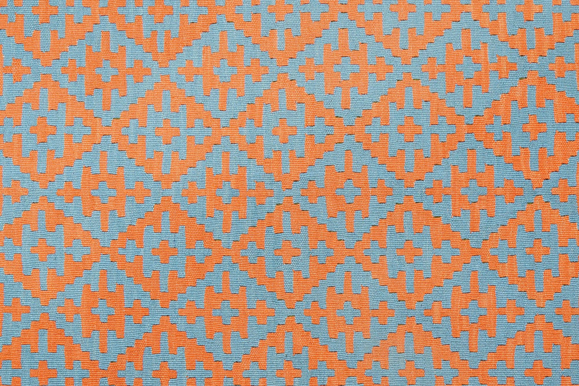 Tappeto Kilim Ghashghai lana arancione 3