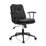 SMALLO Office Chair Swivel Faux Leather Black 5