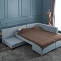 Schlafsofa Rechts Polyester Holz Hellblau 2