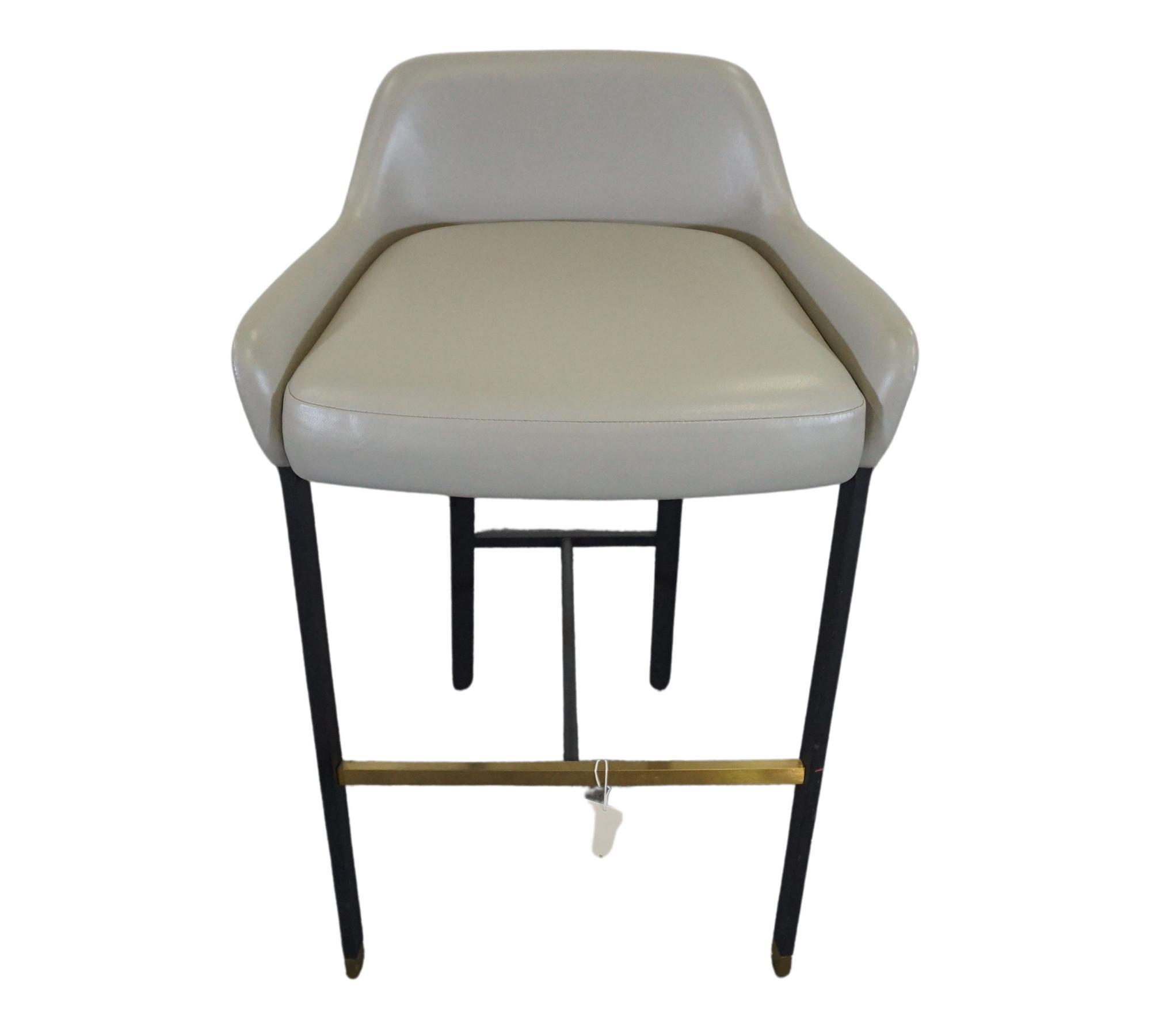 Blink SH750 Barstuhl Leder Grau 0
