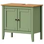 Belleria Typ B Waschbeckenunterschrank Massivholz Grün 1
