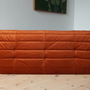 Togo Sofa 3-seater velvet amber-orange 5