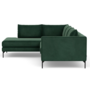 Noa Ecksofa Récamiere Velour Lux Dark Green 3