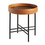 Side Table Leather Brown 0