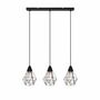 Pendant lamp 3-light iron black 1
