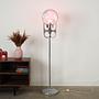Standing lamp Murano glass Silver 1970s 4