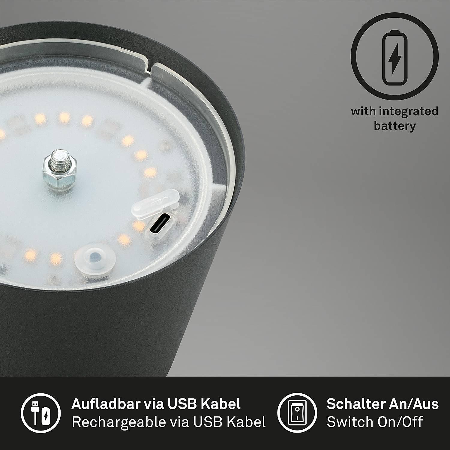 LED-Tischleuchte Tyli Anthrazit 3