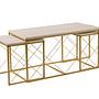 Defne Couchtisch Marmor Gold 4