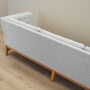 Vintage Sofa 3-seater Oak wood Textile Gray 1970s 6