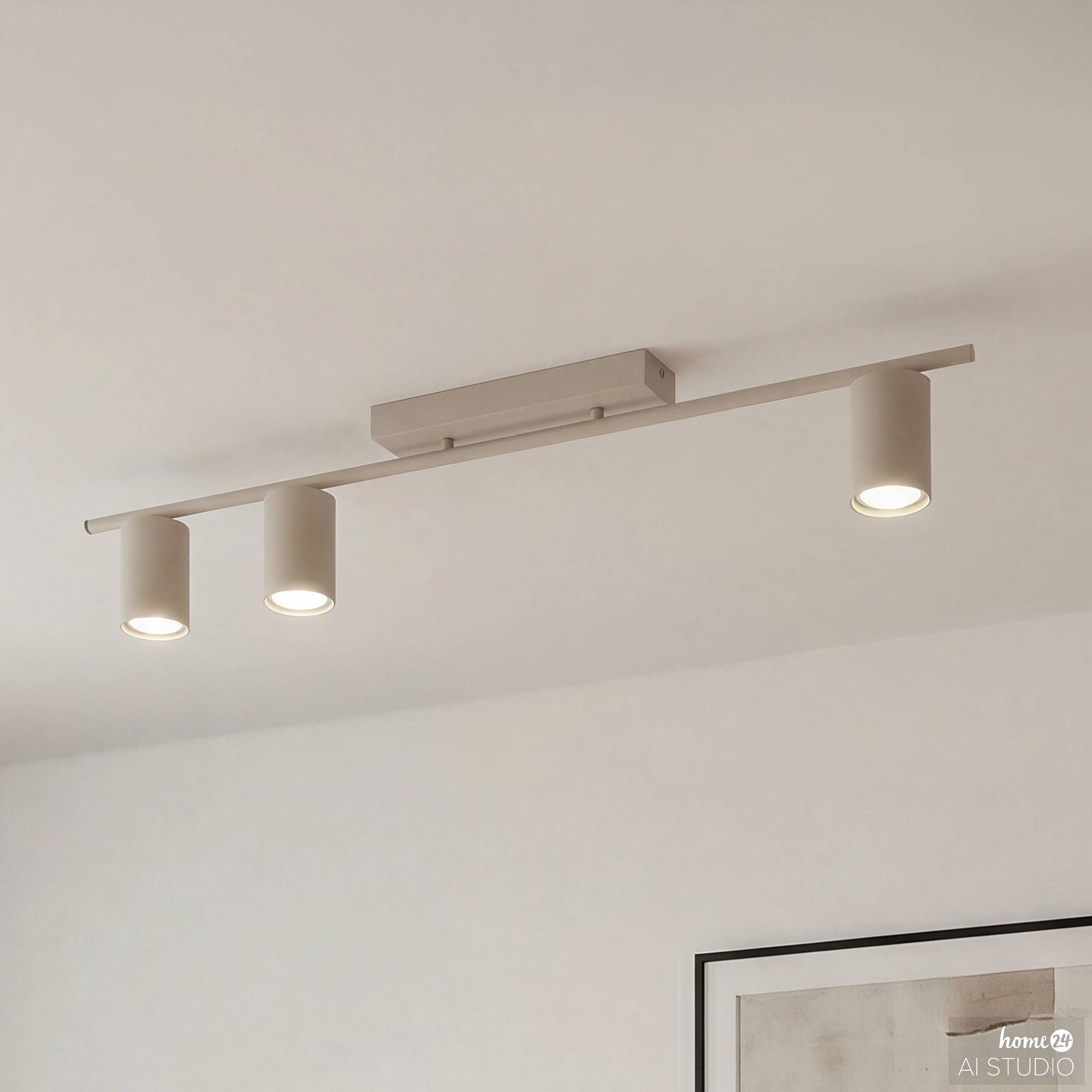 Hovia Pendelleuchte Balkenform 3-flammig Eisen 1