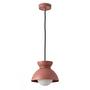 Pendant light Quora 1-light iron opal glass red 4