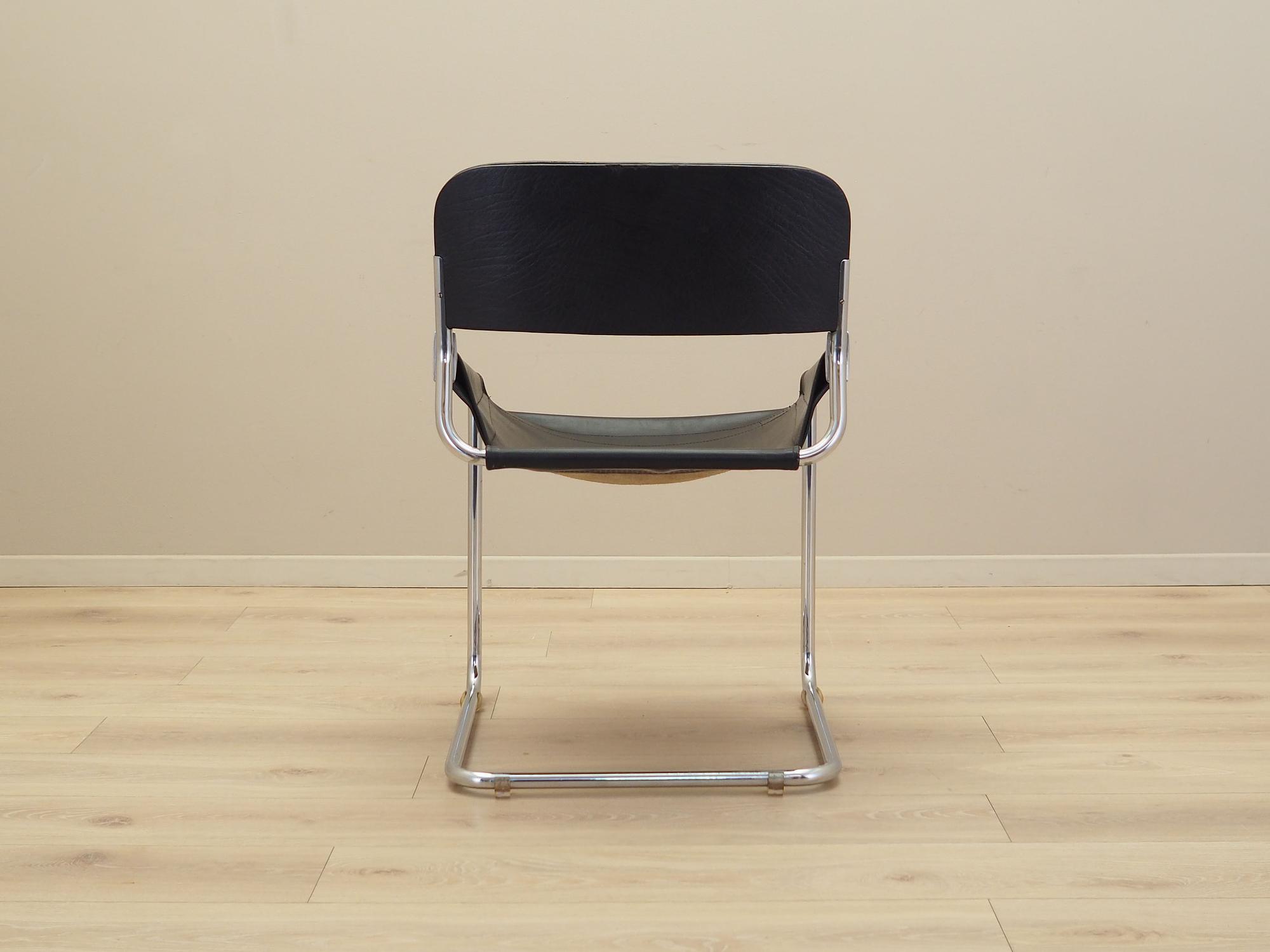 Dining chair leather 1970s 5