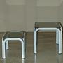Couchtische 3er Set Vintage Metall Glas 1980er Jahre 6