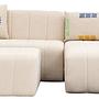 Beyza Sofa Récamiere Rechts mit Hocker Creme 8