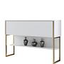 Luxe Sideboard Holz Gold Weiß 7