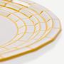 2x Digi Plate Porcelain White Yellow 4