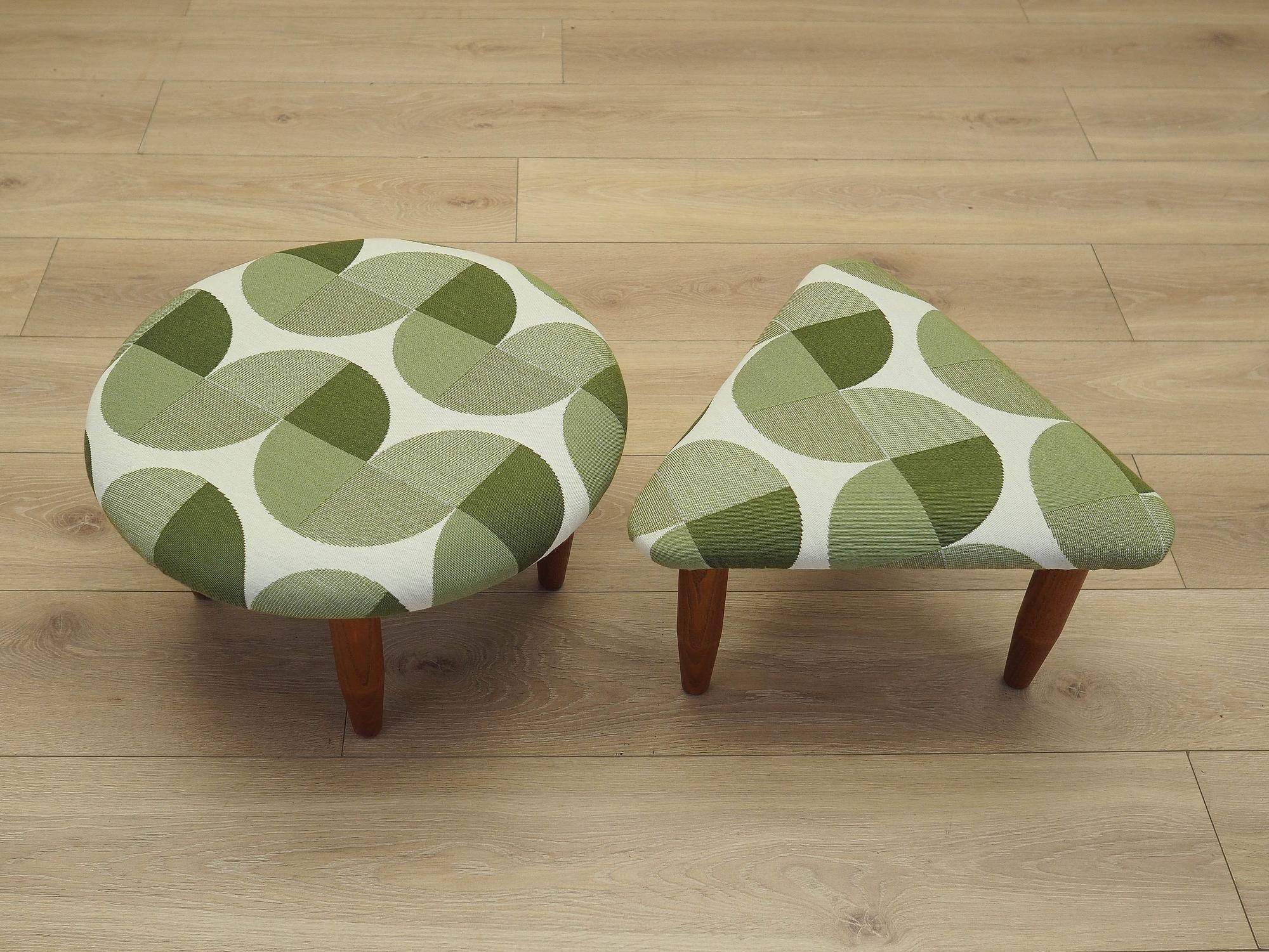 2-piece stool set brown green 1990s 1