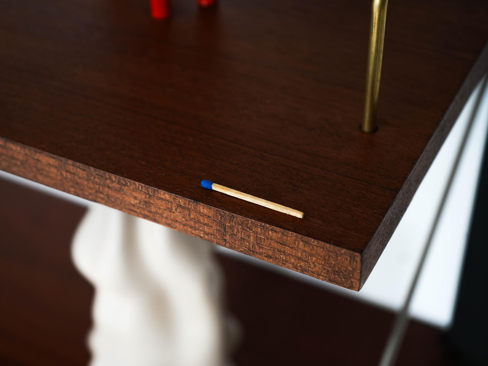 Teak wall unit brown 1960s 10