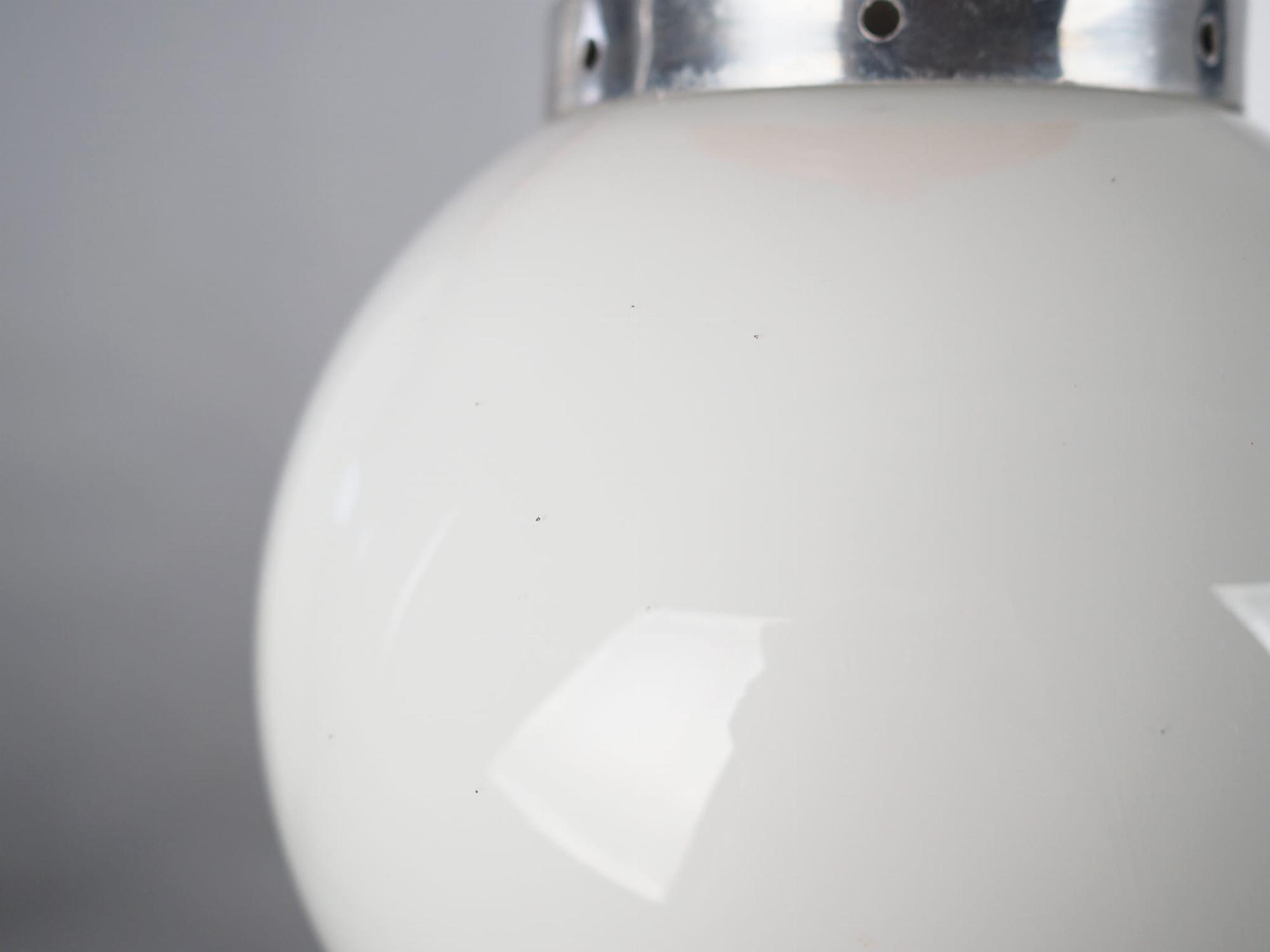 Pendelleuchte Glas Metall 1970er Jahre 5