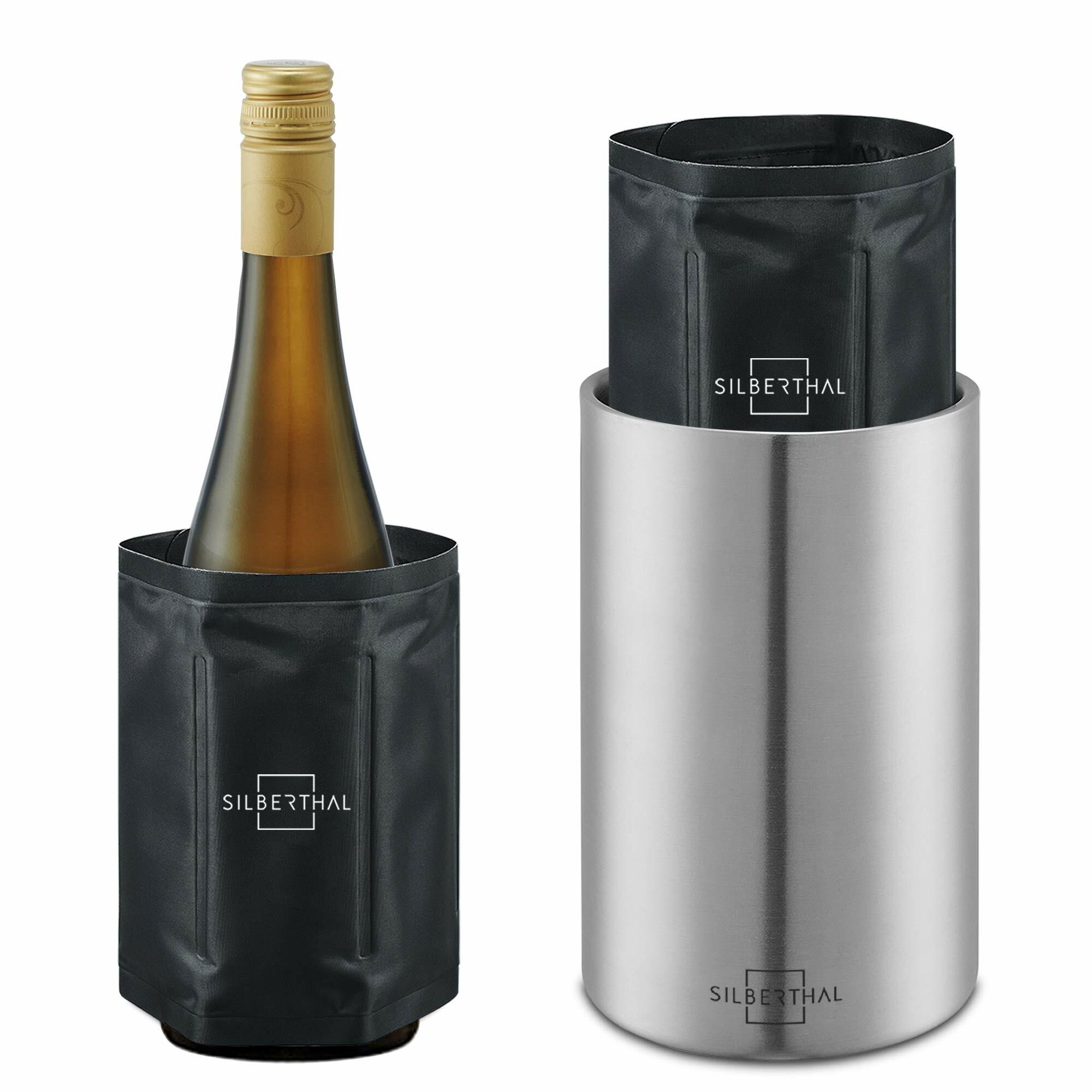 Weinkühler Edelstahl Doppelwandig Silber 0