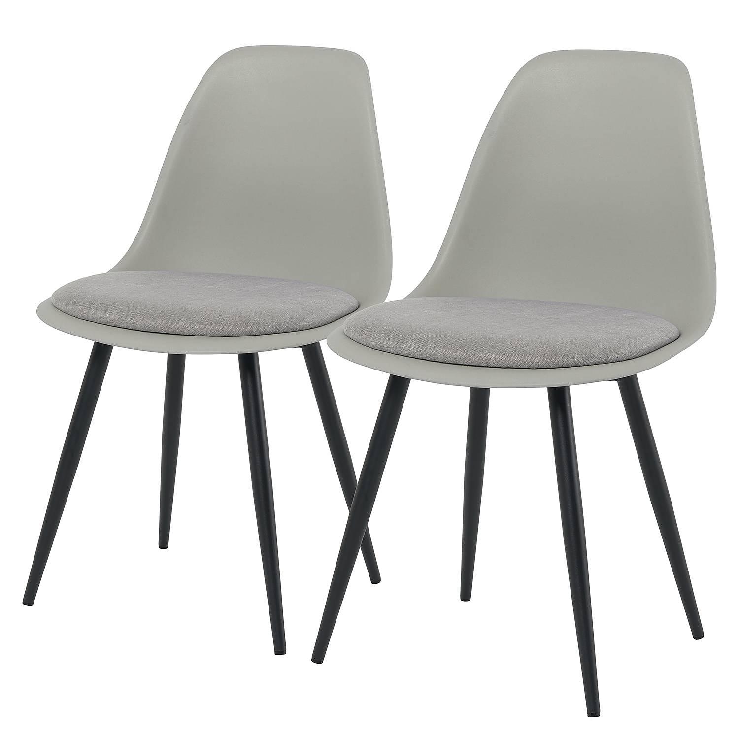 2x Annaba Upholstered Chair Grey 0