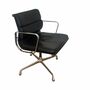 Vitra Eames EA208 Soft Pad Chair Leder Schwarz 0