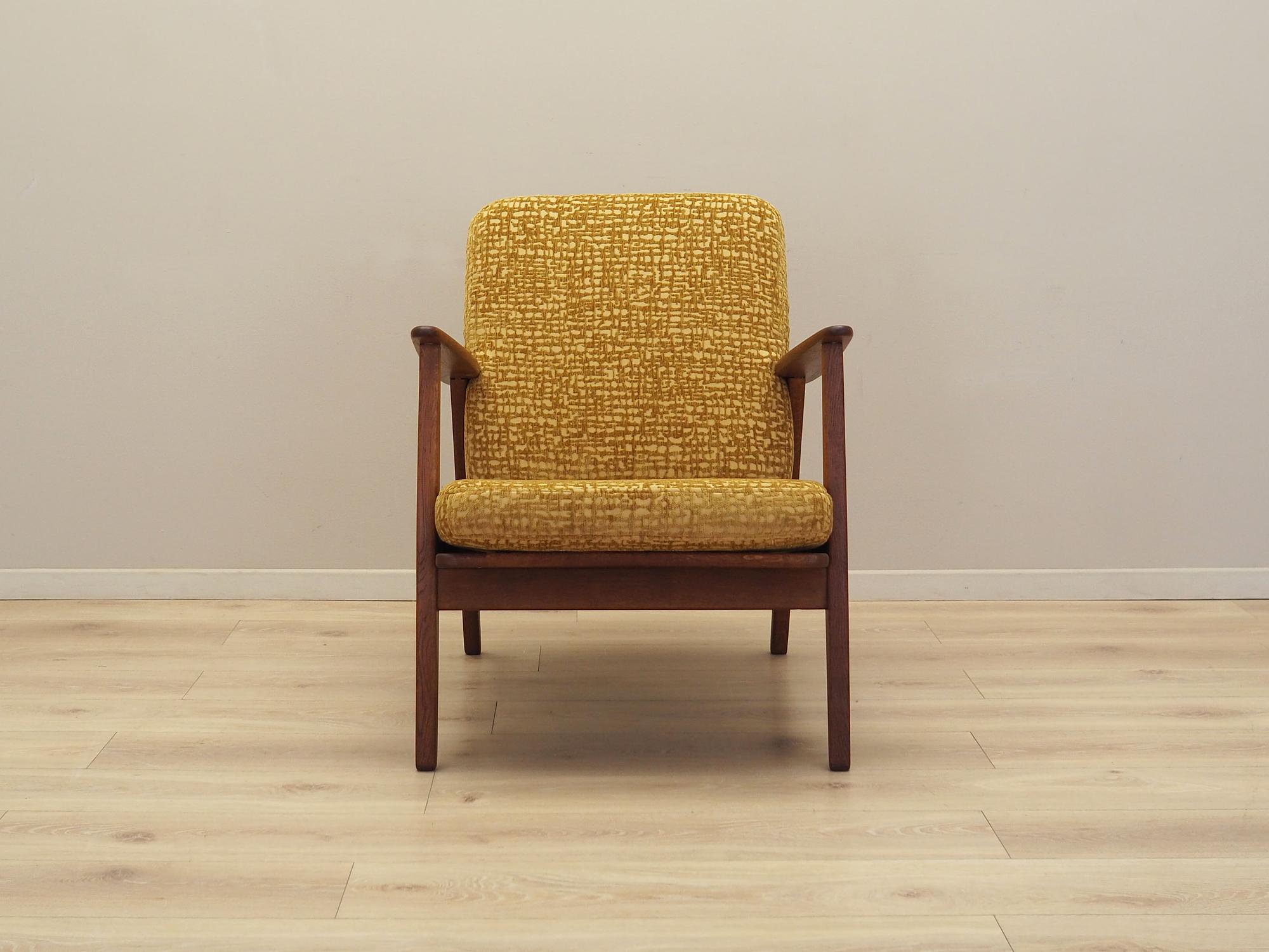 Armchair Teak Yellow 1970s 2