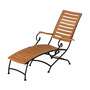 Gartenliege Holz Metall Braun 1
