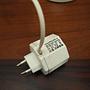 Table lamp metal white 1980s 10