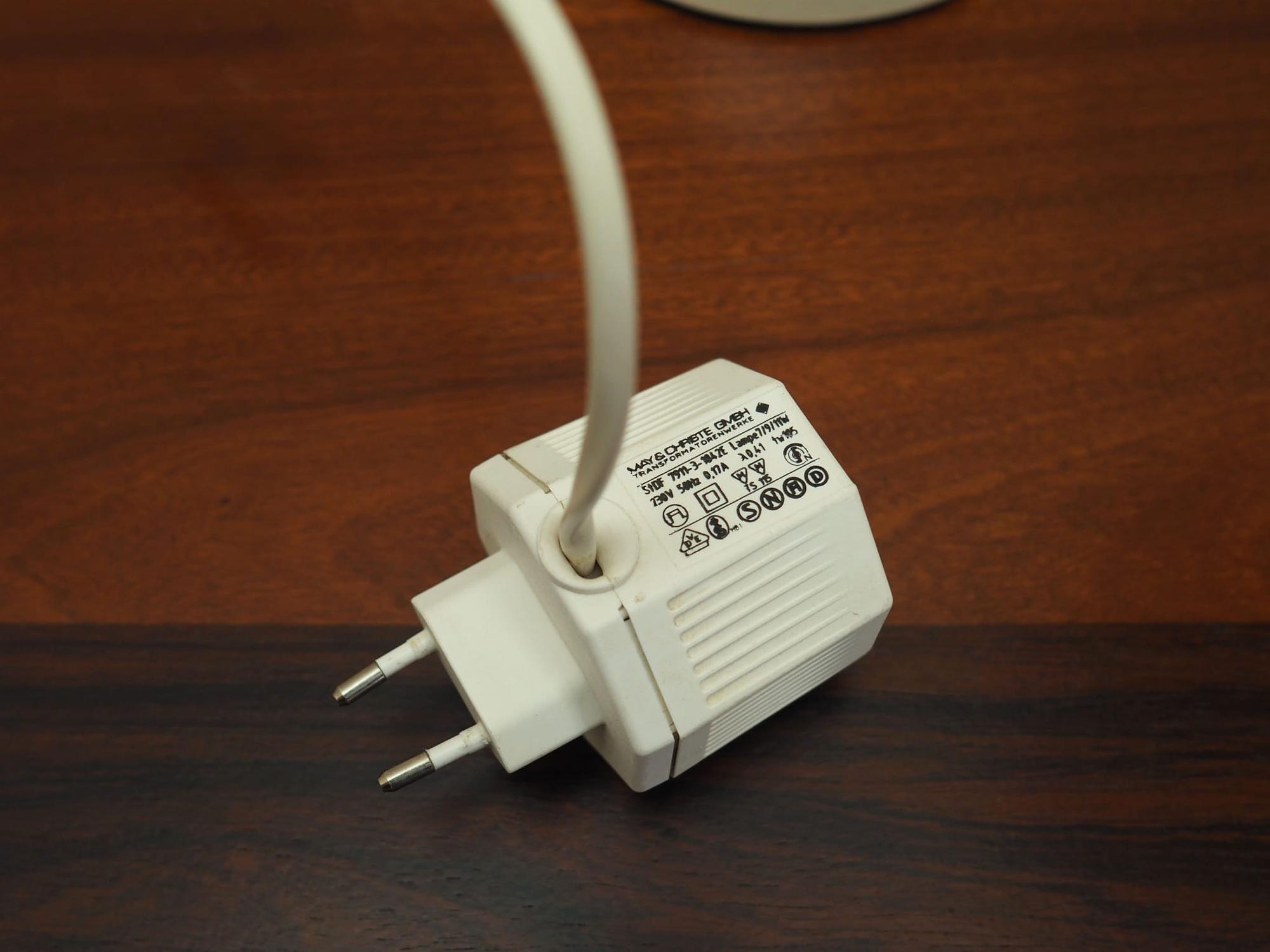 Tischlampe Metall Weiß 1980er Jahre  10