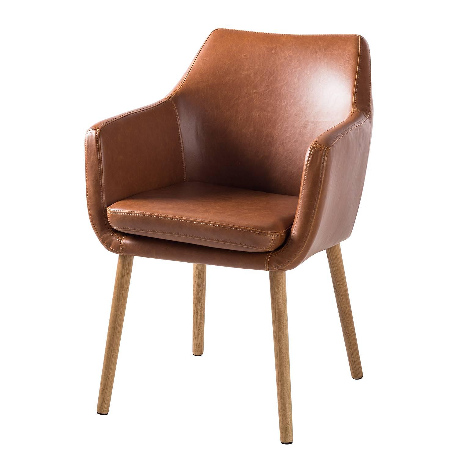 Armchair NICHOLAS XXL Faux Leather Aken Cognac 0