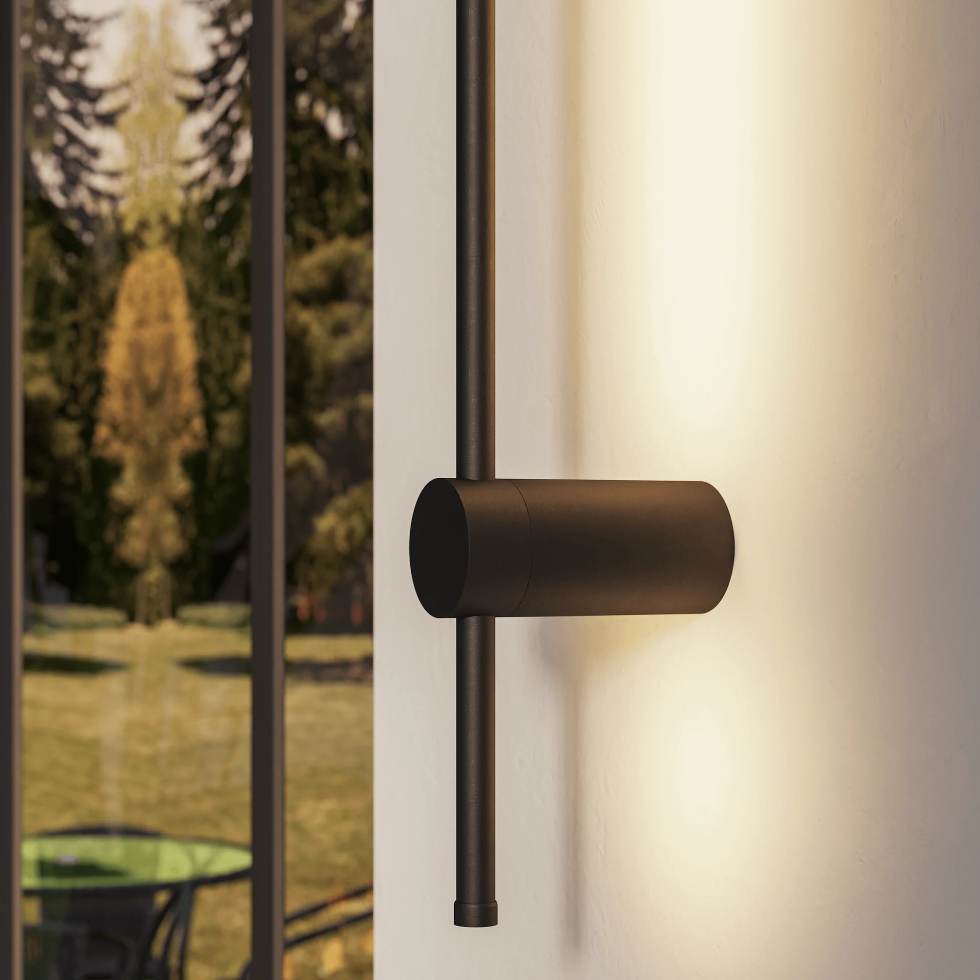 Dimmable LED Wall Lamp PERSEIS Groß Standard Black 1