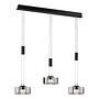 LED pendant lamp Lavin iron smoke glass black 4