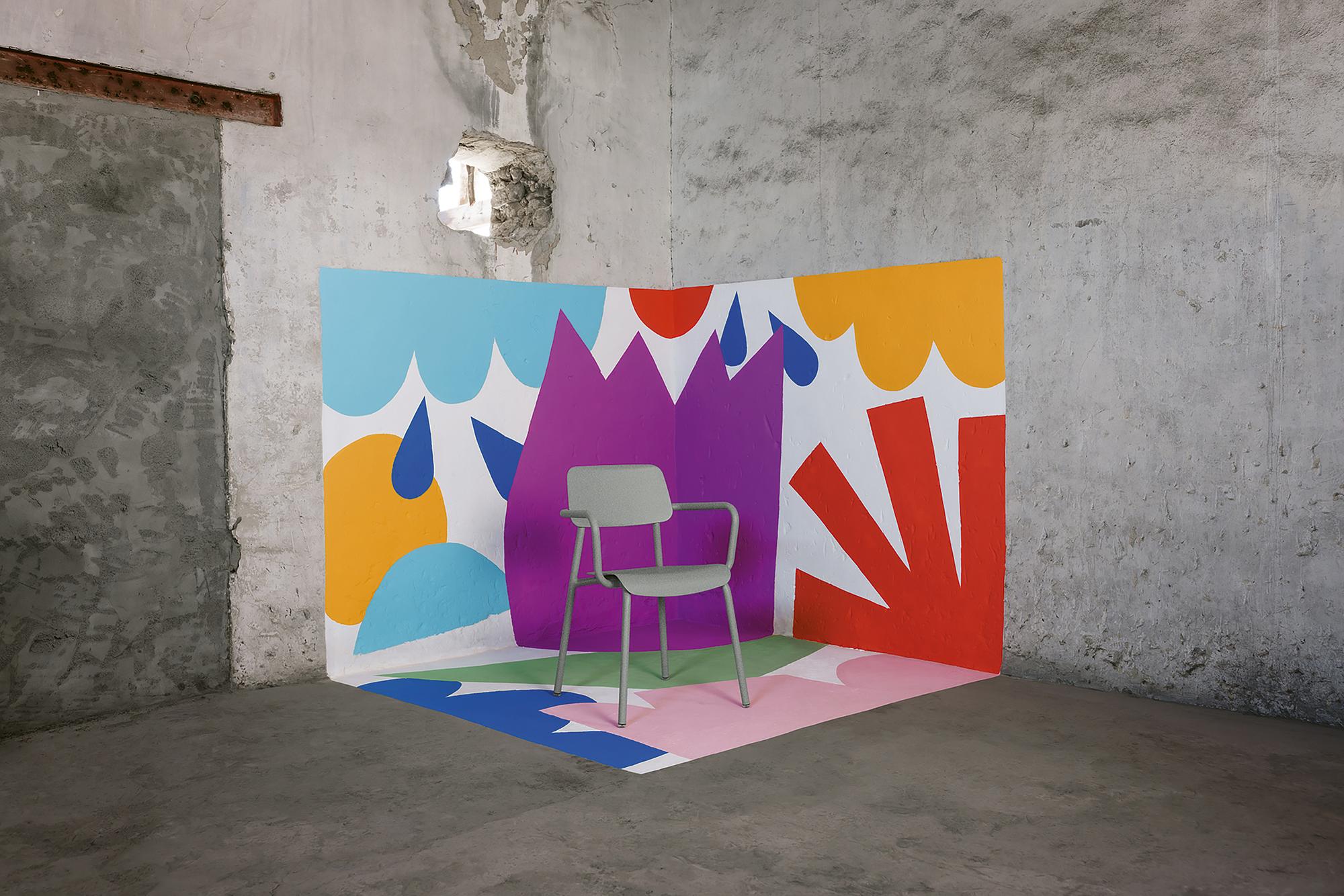 Study Armchair Aluminum Grey 1