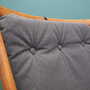 Vintage armchair beech fabric brown 1960s 9