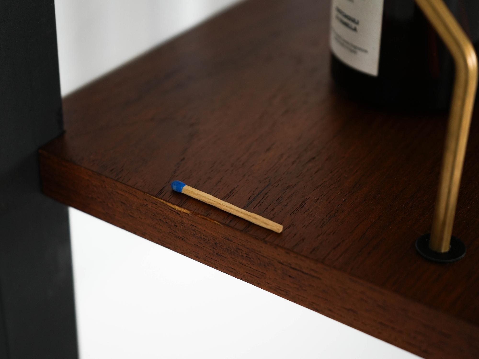 Teak-Wandmöbel PS System Braun 1960er Jahre 9