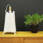 Vintage table lamp metal white 1970s 1