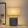 Table lamp 1-light Textile Ceramic Grey 0