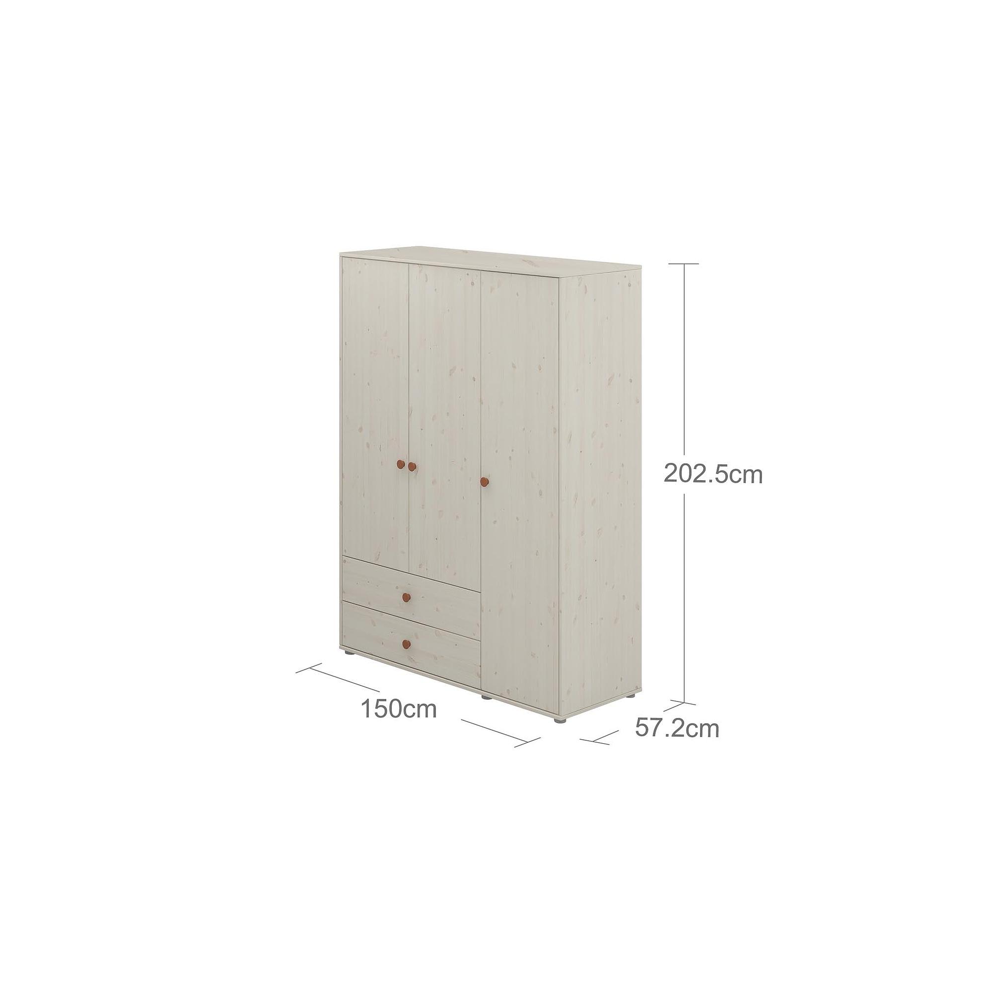 Kleiderschrank Extra Hoch Holz Weiß 6