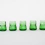 Glass Set Green 1970s 2