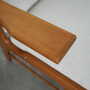 Vintage armchair beech wood textile white 1960s 8