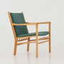 Vintage chair Beech wood Green 1970s 7