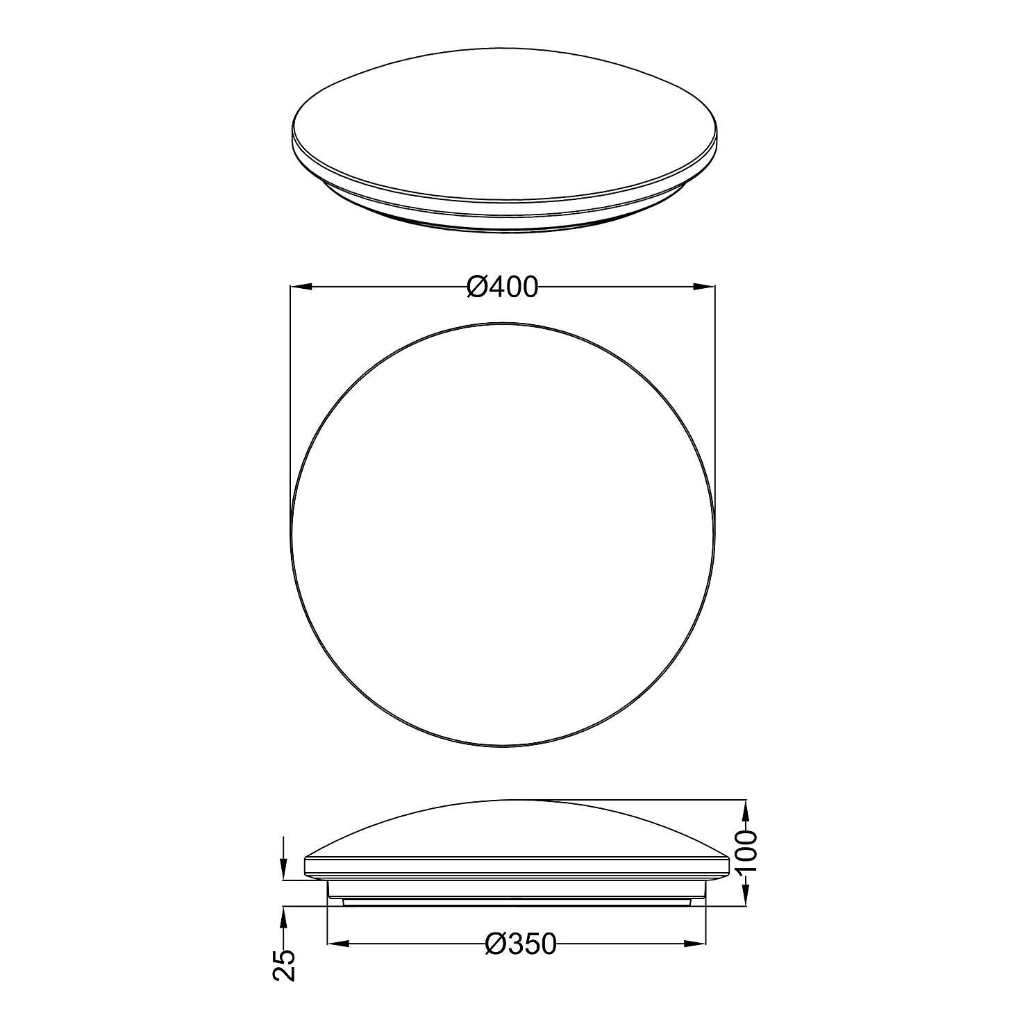 LED-Deckenleuchte Putz I Weiß 4