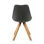 Upholstered chair ALEDAS Webstoff Cors: Dark grey brown set of 2 4
